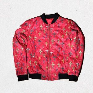 Supreme SS13 red reversible crosses bomber jacket size M